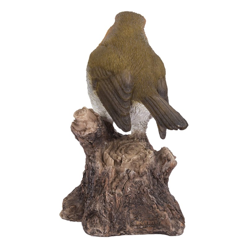 Hi-Line Gift Ltd. Motion Activated Singing Robin ON Stump, Brown;