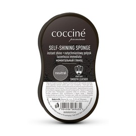 Coccine - Shoe Cleaning Sponge, Leather Shoe Ringer Shine Sponge, Sponge in Compact Travel Format for Leather Shoes, Shoe Sponge Cleans and Gives Shine, Transparent / neutral