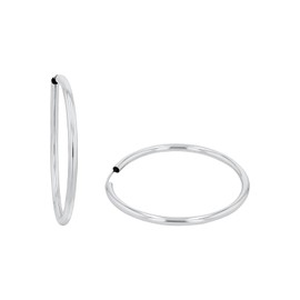 Amor Women's Creole Earrings 925 Silver Rhodium-Plated 312325