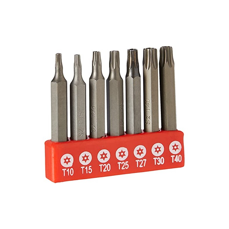 Blue Spot 14103 Long Security Torx Bits, Silver, Set of