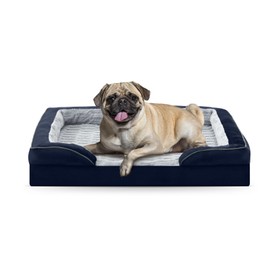 FURTIME Orthopedic Dog Bed for Small Dogs - Waterproof Dog Sofa Beds Small, Supportive Foam Pet Couch Bed with Removable Washable Cover, Waterproof Lining and Nonskid Bottom, Navy Blue
