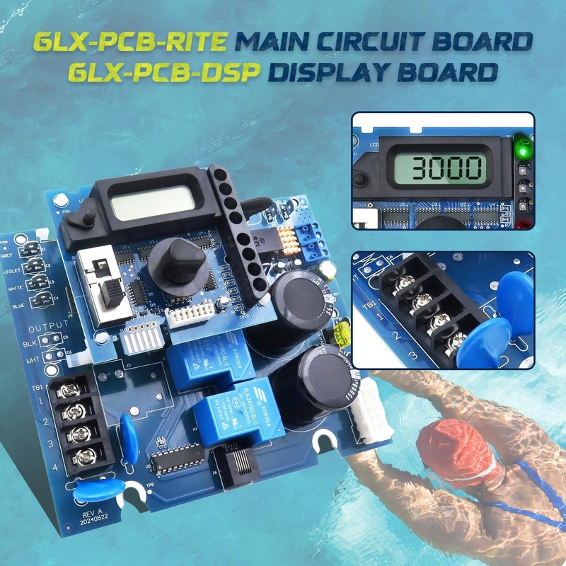 GLX-PCB-RITE Main Circuit Board & GLX-PCB-DSP Display Board Replacement for