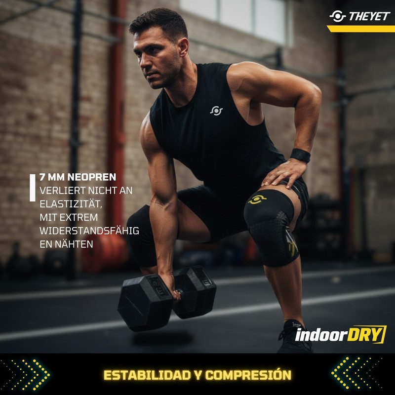 Theyet 7 mm Neoprene Compression Knee Wraps for CrossFit (Pack