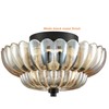 HYDELITE Modern Black Flush Mount Ceiling Light 3-Light Close to