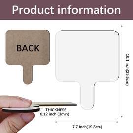 3 Pack Sublimation Paddle Fan Blanks MDF Hand Fans Sublimation Fan Blank Products Heat Transfer sublmation Fans DIY Photo Frame Memorial Souvenirs