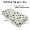 Watercolor Palm Trees Changing Pad Covers Green Coco Palm Trees