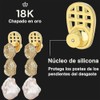 Pendientes Chapados En Oro De 18 Quilates Para Orejas Caídas