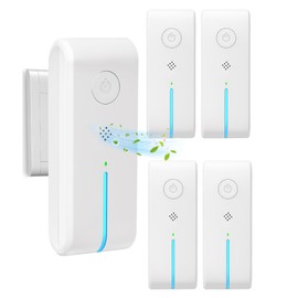 Plug In Ionizer Air Purifier:4 Pack Air Ionizer for Home with Night Light,Negative Ion Generator,Forest Air Maker for Pet Odor,Kitchen Odor,Dust,Smoke Smell,Air Cleaner