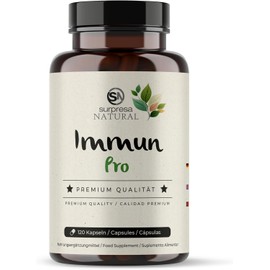 Surpresa Natural 12-in-1 Immun Pro – High-Dose Multivitamin Booster, 120 Vegan Capsules – Vitamin A, B Complex, C, D, Iron, Zinc & More