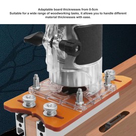 2 in 1 Compact Wood Palm Router Base, Aluminum Alloy Electric Trimmer Router Base Router Slotting Bracket Table Insert Plate for Carbinet Closet Furniture
