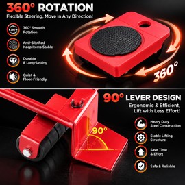 Furniture Moving Roller Set for Easy Furniture Relocation – ABS Wheeled Moving Sliders for Sofas, Cabinets & Home Rearranging