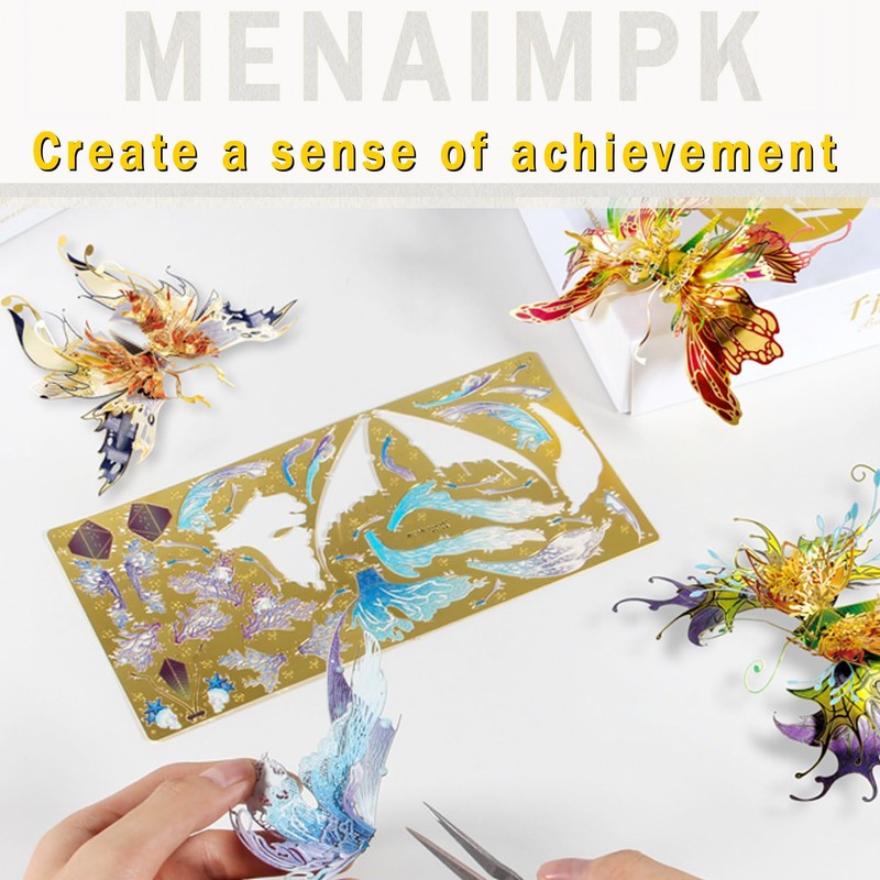 3D Metal Puzzle for Adults Wishing The Butterfly Metal Models