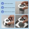 Resdenio Bathroom Sink Drain Strainer Stainless Steel, 2 Pack Floor