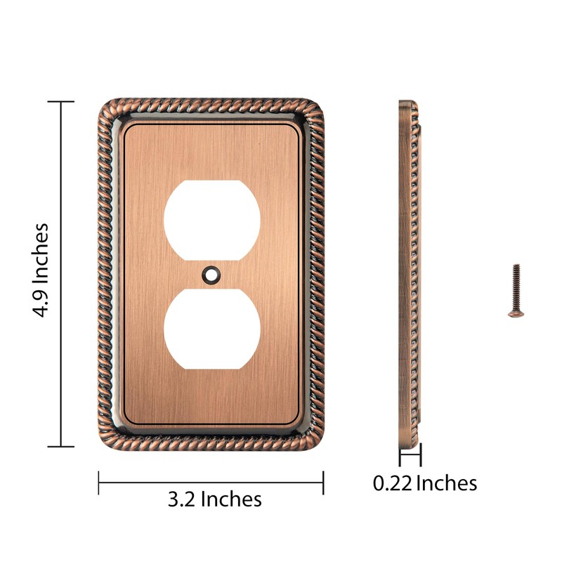 Henne Bery Rope Edge Decorative Wall Plate Switch Plate Outlet