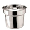 Bain Marie Round Pot & Lid Stainless Steel Soup Gravy