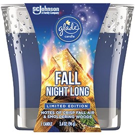 Glade Candle Jar, Air Freshener, Fall Night Long, 3.4 oz