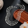 Silver Chain for Men, 3.5mm 925 Sterling Silver Figaro Chain
