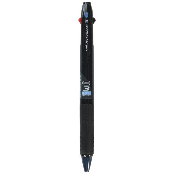 Uni Ballpoint Pen Jetstream 3 Color Black, Red, Blue Ink 0.5mm, Transparent Black (SXE340005T.24)