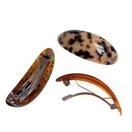 FDHBDF 3 Pieces Acetate Hair Clips Large Vintage Women Hair Accessories French Turtle Clips for Thick Hair Girls Accessories for Thick Hair