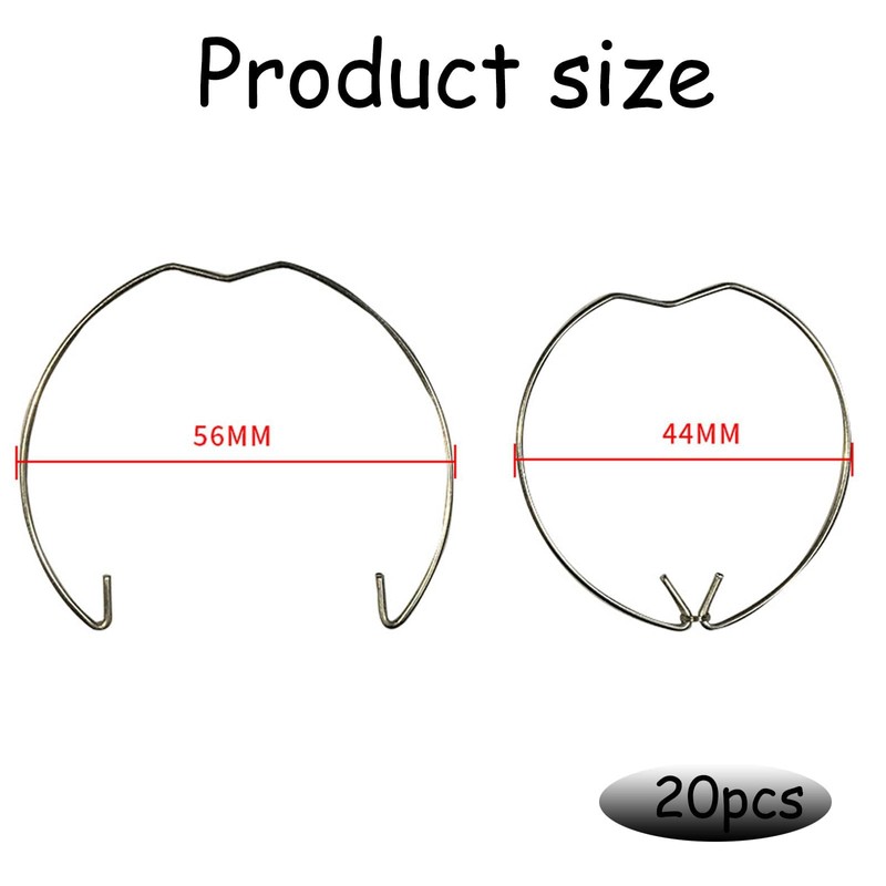 20pcs GU10 MR16 Spotlight Retaining Spring Clips, 44-56mm Diameter, Metal