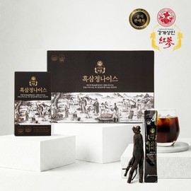 Ganggae Sangin Black Ginseng Nice (10ml x 30 packets) 6-year-old Black Ginseng, Steamed and Dried Nine Times, Concentrated Extract, Stick Type / 강개상인 흑삼 나이스(10ml x 30포) 6년근 아홉번 찌고 말린 농축액 스틱형