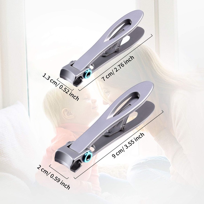 2 Pieces Oversized Thick Nail Clippers for Thick Toenails or