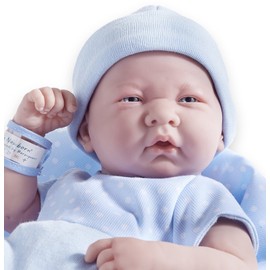 JC Toys Berenguer Boutique La Newborn 14-Inch Life-Like Real Boy Doll 9 Piece Gift Set, Blue