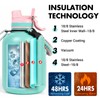 Stainless Steel Water Bottle with Spout Lid, 50oz/1500ml Water Jug