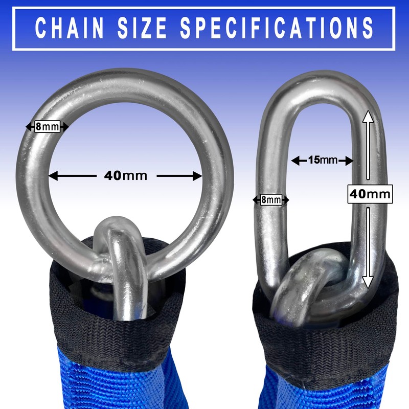 DocksLocks 8mm Security Chain Lock Set (3', 6' or 10')