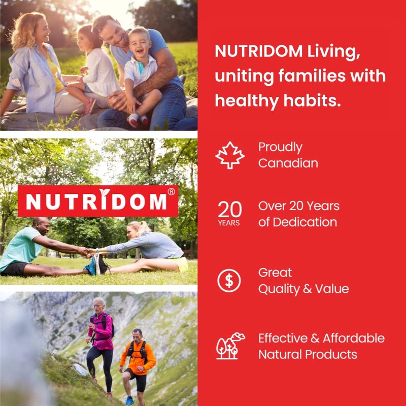 Nutridom Vitamin B12 - High Potency 5,000 mcg Methylcobalamin Supplement