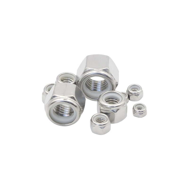 3/8-16 Locknuts - IMScrews 304 Stainless Steel DIN985 Hardware Locknuts