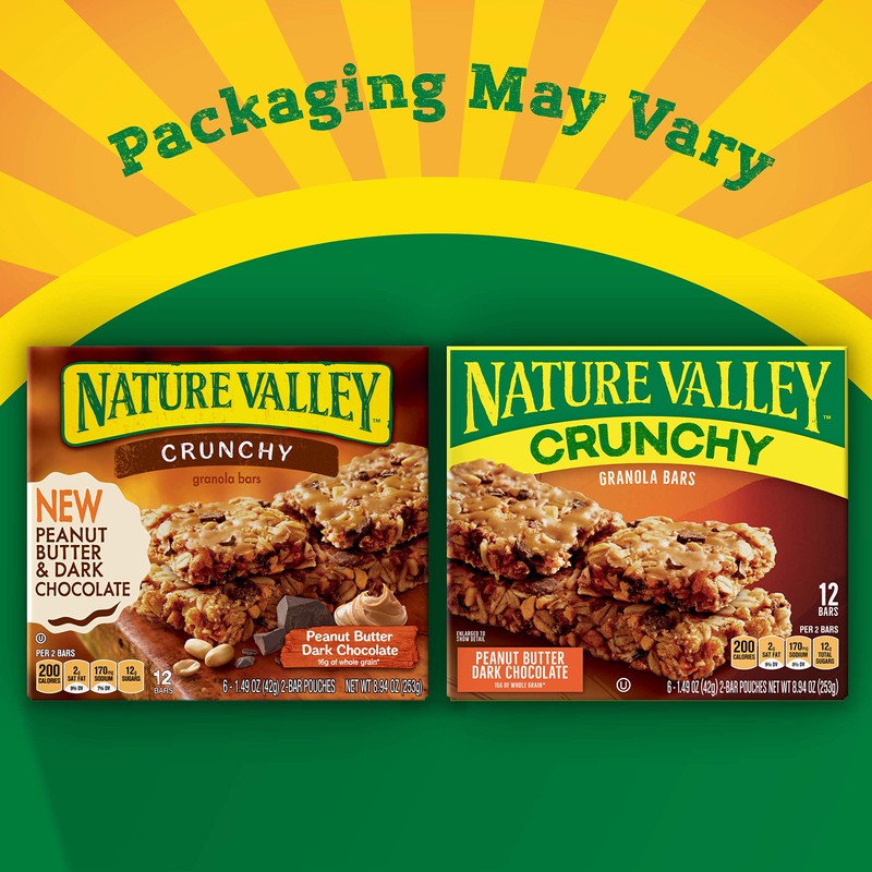 Nature Valley Peanut Butter Dark Chocolate Crunchy Granola Bars, 8.94