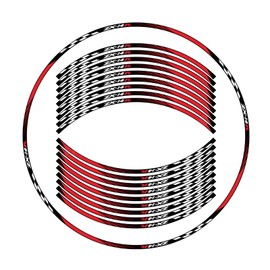 Awonderful Motorcycle Reflective Wheel Stripes kit, Vinyl Wheel Rim Stickers Compatible with Kawasaki ZX-14R 2006-2021 (Red)