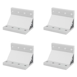 4PCS Strong Support Aluminum Profile Corner Bracket, Heavy Duty Corner Joint Connectors Corner Brace,TTZEZE 90 Degree Aluminum Extrusion Profile Inside Fastener (2080-8 Holes 53x53x72mm/2.1x2.1x2.8'')