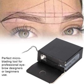 Semme Mapeo de Cejas Cadena de Mapeo de Cejas Cadena de Mapeo de Microblading Hilo de Carbón Precolorado 2M para Cejas Simétricas Diseño de Precisión Más Rápido con Herramienta (BLACK)