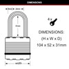 Master Lock Excell Heavy Duty Padlock with Key and Extra-Long