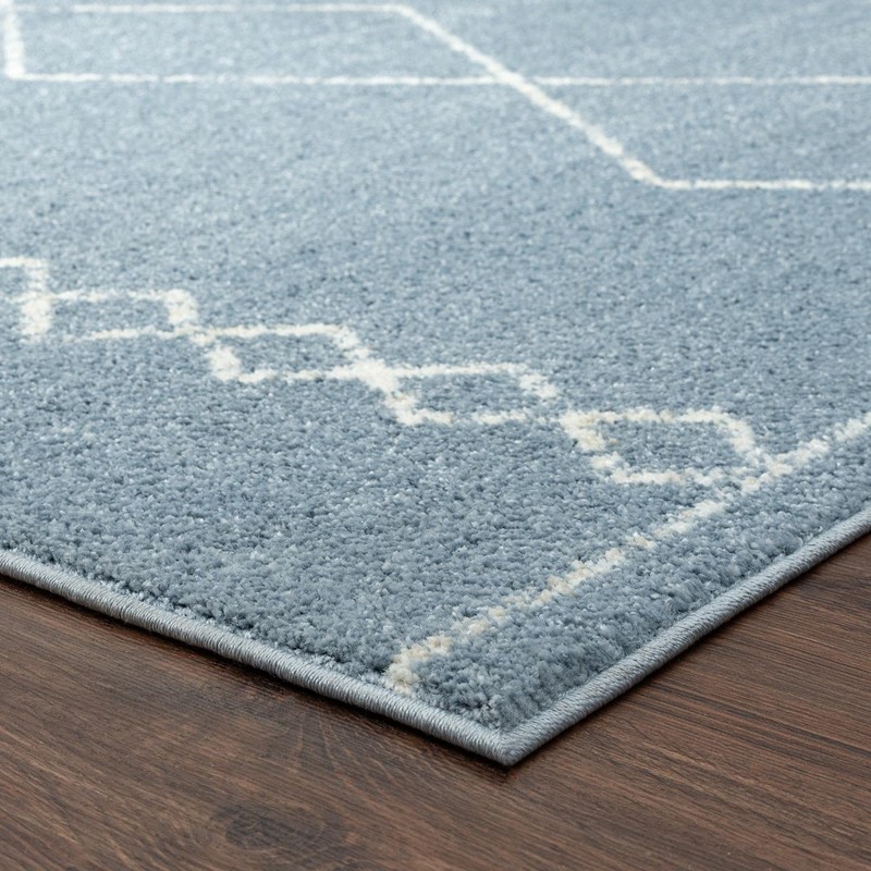 LUXE WEAVERS Daphnes Blue 8x10 Boho Moroccan Geometric Area Rug