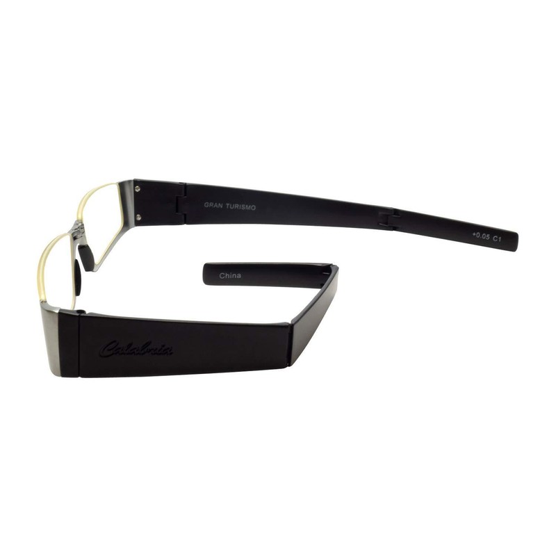 Calabria GT-Spyder Folding Reading Glasses +1.00 Silver Black Men Women