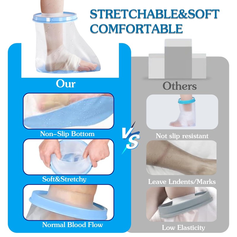 Aulnflate Waterproof Cast Covers for Shower Leg - Durable and