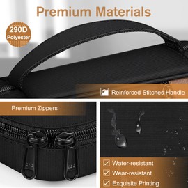 FINPAC Bible Cover, Carrying Book Case Church Bag Bible Protective with Handle and Zippered Pocket, Gift for Mother Lady Women Men, Black & Brown