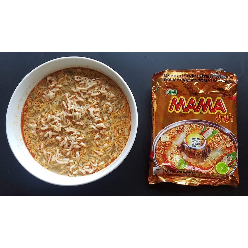 MAMA Ramen Style Instant Oriental Noodles Variety 30 Pack, Chicken,
