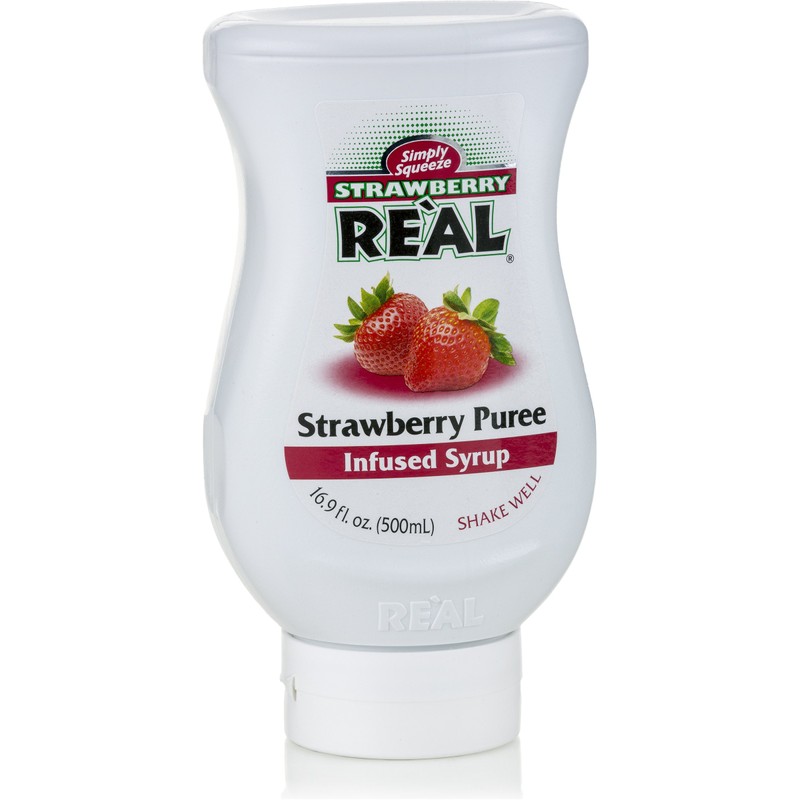 Strawberry Reàl, Strawberry Puree Infused Syrup, 16.9 FL OZ Squeezable