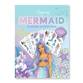 Rongrong Mermaid Sticker Pack for Planners, Calendars, Journals and Projects – Premium Quality Hand Drawn Transform Your Planner Into an Underwater Wonderland – Scrapbook Accessories – 10 Pages