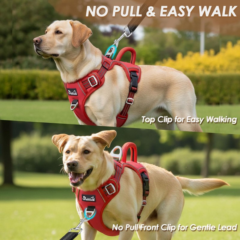 SlowTon No Pull Dog Harness, Heavy Duty No Choke Pet