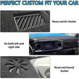 OXANEVN Dash Cover Mat for 2022-2024 2025 Toyota Tundra Dashboard Cover Mat Dash Carpet Protector Custom Fit Center Console Cover Sunshade Protector 2025 Tundra Accessories Pad No Glare (Black)