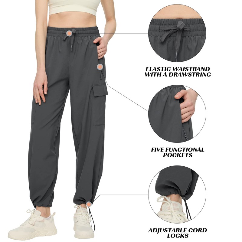 FARUNGS Quick Dry Cargo Pants Lightweight Tactical Hiking Pants with