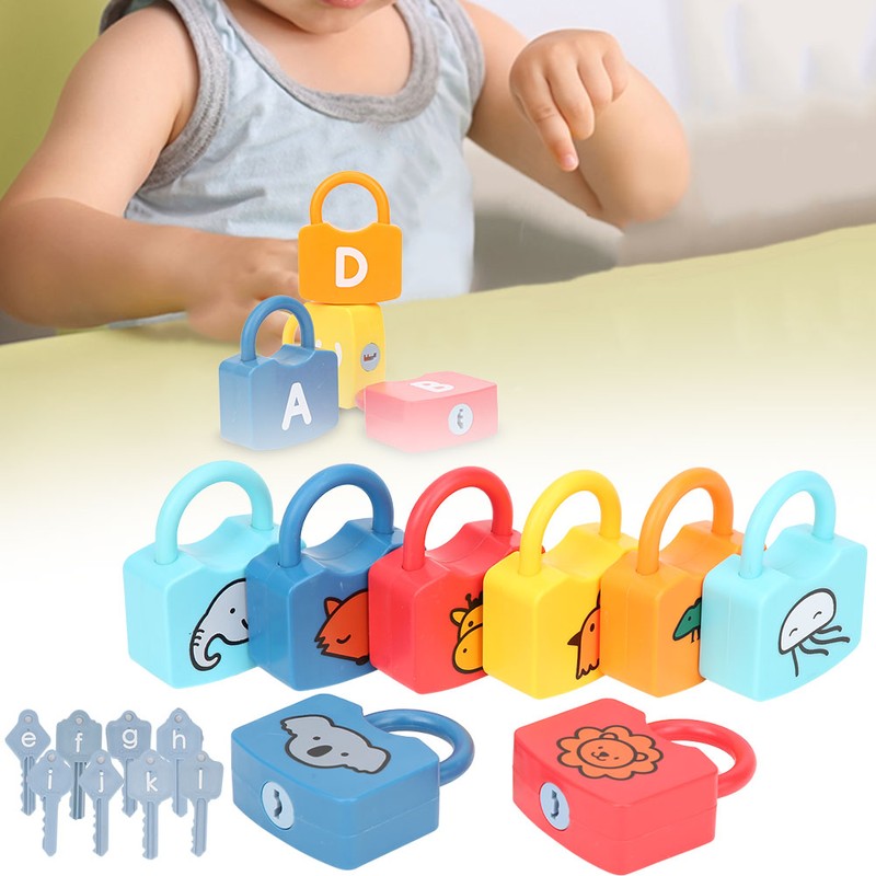 Plastic Children Early Educational Cognitive Learning Numbers Locking Preschool ToyEFGHIJKL