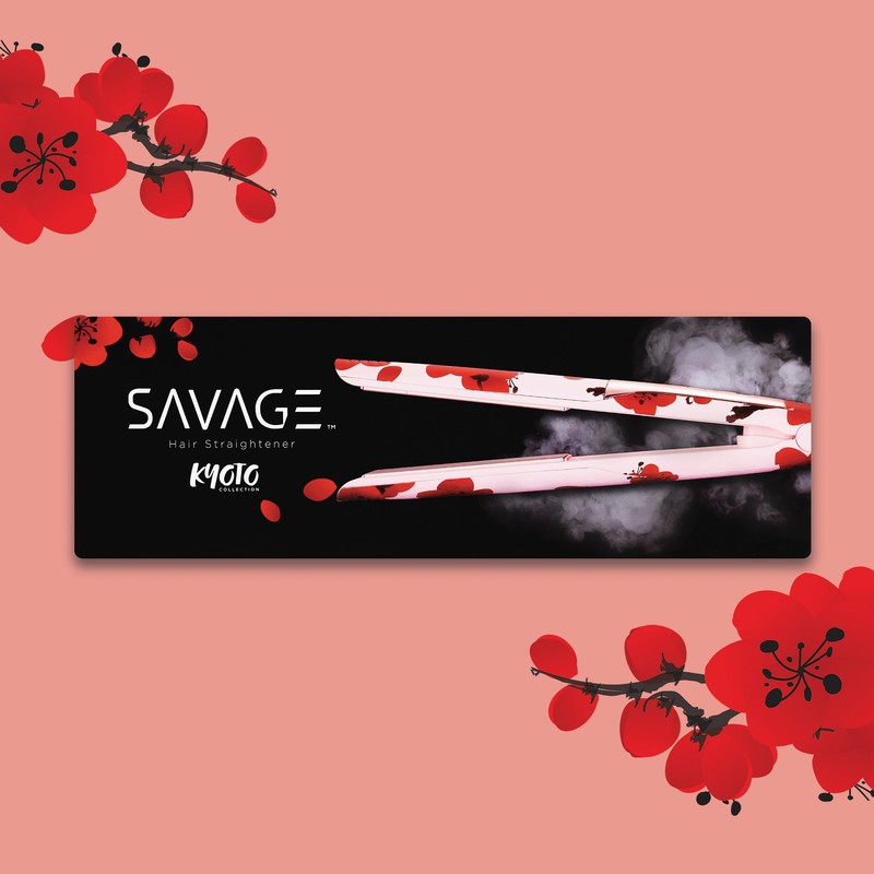 Savage Hair Straightener Flat Iron, Professional 1“ inch Straightening Flat