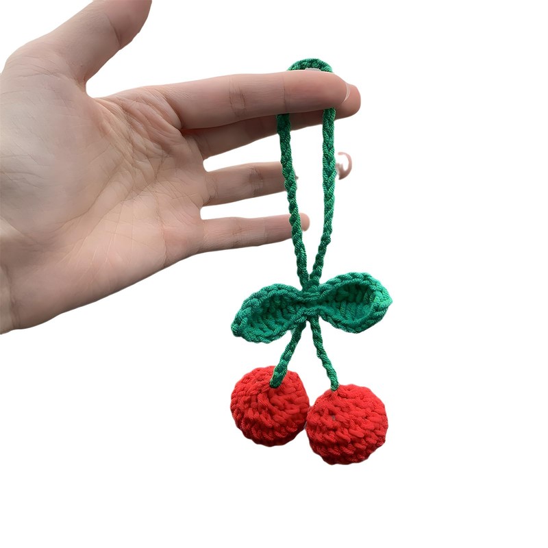 Car Rear View Mirror Hanging Accessory, Cute Cherry Car Accessories,