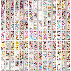 VEYLIN Stickers Reward Children, Reward, Various Types, Waterproof, 3D Kids, Cute, Set of 100